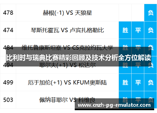 比利时与瑞典比赛精彩回顾及技术分析全方位解读